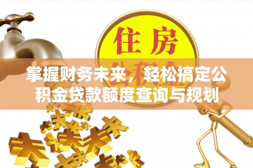 金堂掌握财务未来，轻松搞定公积金贷款额度查询与规划