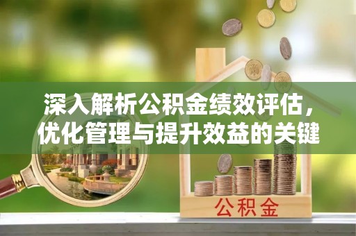 金堂深入解析公积金绩效评估，优化管理与提升效益的关键路径