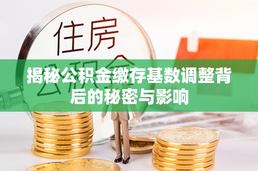 金堂揭秘公积金缴存基数调整背后的秘密与影响