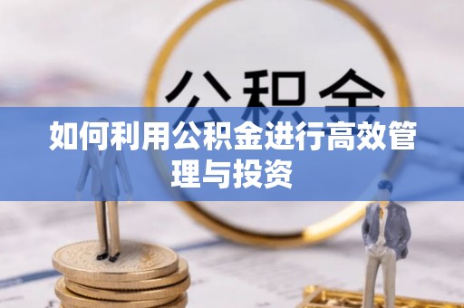 金堂如何利用公积金进行高效管理与投资