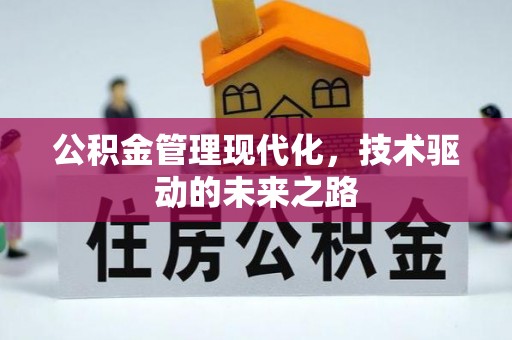 金堂公积金管理现代化，技术驱动的未来之路